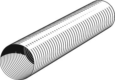 Flexibles Lüftungsrohr aus Aluminium Ø 125 mm