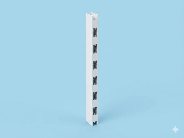 Tegometall Säule 240 cm - Profil 60x30 mm - Juraweiß ohne Fußteil