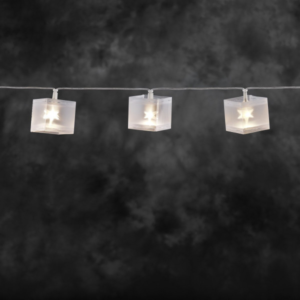 Lichterkette Konstsmide 10 LED Würfel mit Stern Effekt