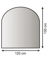 Funkenschutzplatte / Bodenblech schwarz halbrund 120x130cm Funkenschutzplatte / Bodenblech schwarz halbrund 120x130cm