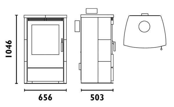 Kaminofen / Dauerbrandofen Fireplace Meltemi Speckstein 7/8kW