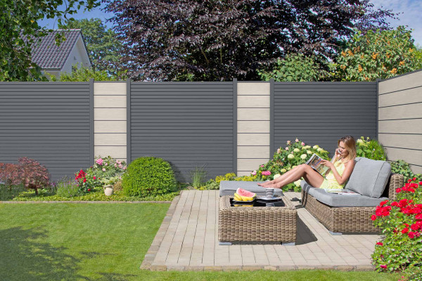 EASY-ROM Alu-Rhombuszaun Anthrazit, 90 x 180 cm