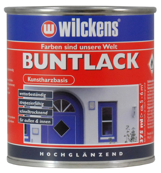 Wilckens® Buntlack silbergrau hochglänzend 375ml