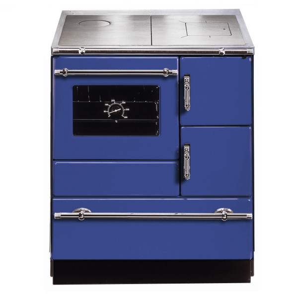 Küchenherd Wamsler K128CL Creative-Line blau Stahlfeld Ans links