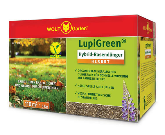 Wolf Garten LupiGreen® Hybrid Rasendünger Herbst LU-H 110