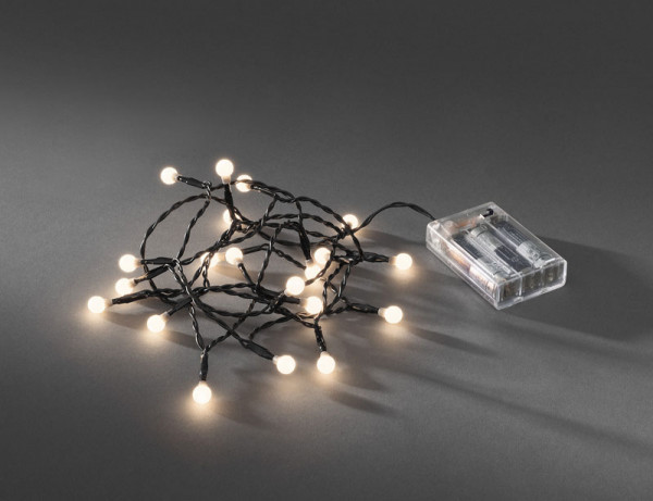 Lichterkette Konstsmide LED Globelichterkette 20LEDs weiß batteriebetr