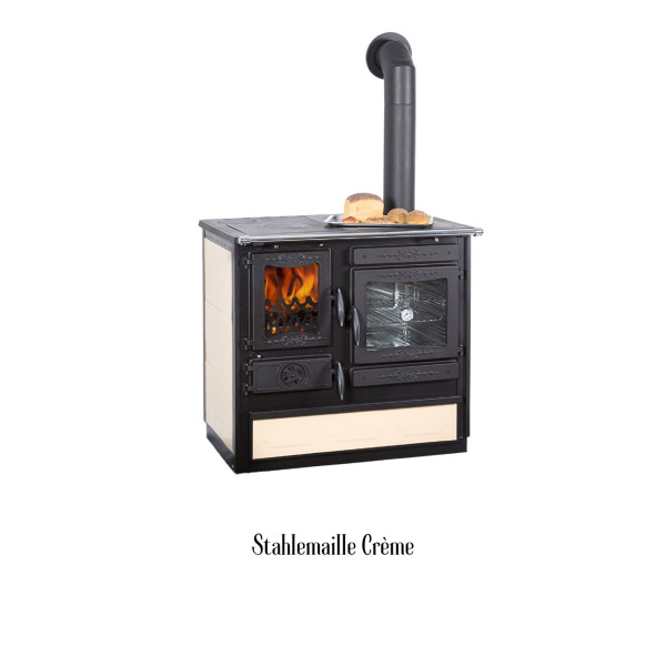 Küchenherd / Kohleherd / Holzküchenherd Globe-fire Alhena creme rechts