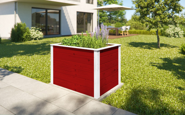 weka Element-Hochbeet Modular,21 mm, rot, 98 x 69