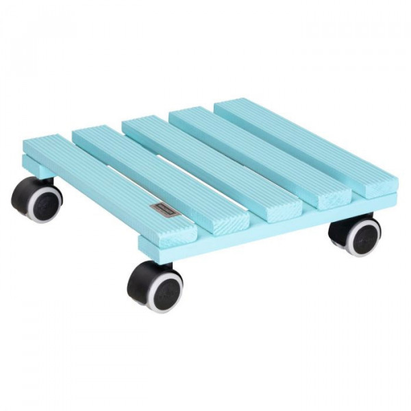 Multiroller Pflanzenroller Holz hellblau 280x280 mm für 100 kg