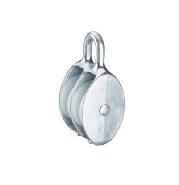 Blockseilrolle dopp. 50mm f. Seil 12mm SB-Aufhänger