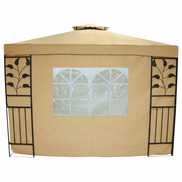 Seitenteile / Seitenwand für Pavillon Livorno beige 2 Stk. mit Fenster