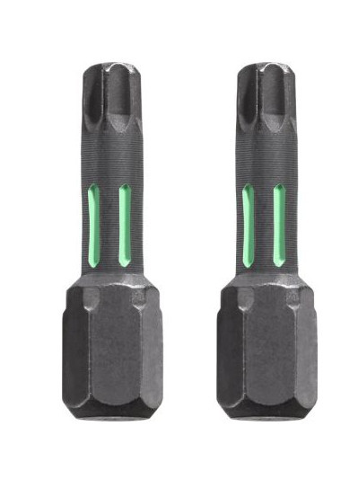 2 Bits 25mm Torx 40 Torsion Stahl