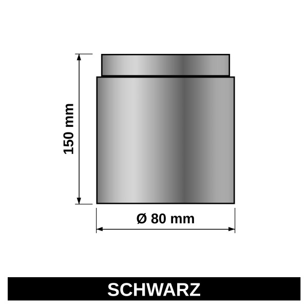 Schornsteinanschluss Stück Ø 80 mm