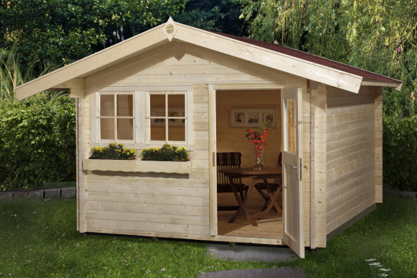 Weka Blockbohlenhaus 45 mm 139A Gr.3 natur 380x450cm