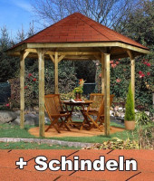 Weka Gartenlaube 656 Gr.1 kdi 326x376cm mit Schindeln Weka Gartenlaube 656 Gr.1 kdi 326x376cm mit Schindeln