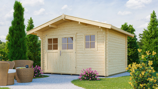 Weka Gartenhaus 28 mm 109 Gr. 1 natur 420x320cm