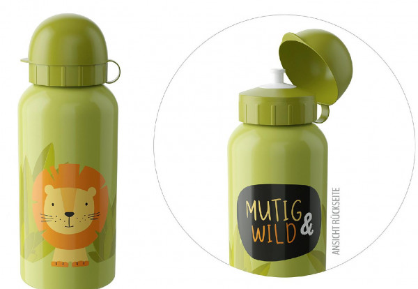 LA VIDA Kindertrinkflasche Mutig & Wild 400 ml Tieger
