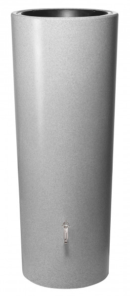 GRAF Regentonne Stone 2in1 350L mit Pflanzschale silver