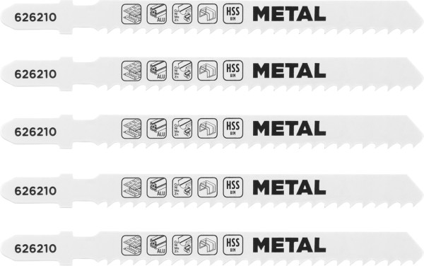 Stichsägeblätter, Metallbearbeitung, Bi-Metall, 5 x mittel