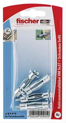 Hohlraum-Metalldübel HM 5 x 37 SK SB-Karte