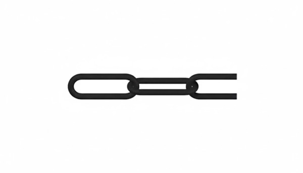 Kunststoff-Absperrkette – Schwarz – Meterware