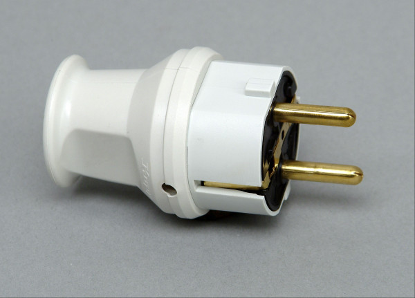 Kopp Schutzkontakt - Stecker mit Knickschutz grau