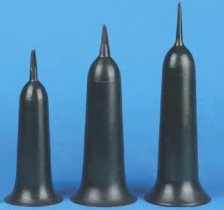 Grabvase breite Form Tulpe grün 31 cm