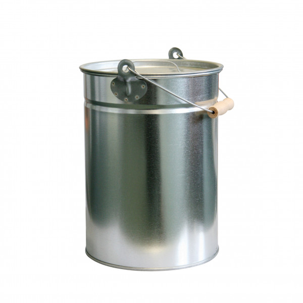 Ascheeimer / Kohleeimer mit Deckel verzinkt 14 Liter