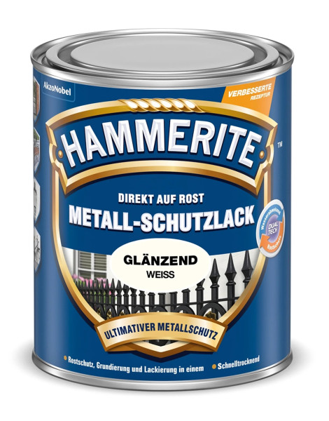 Hammerite® Metall Schutzlack weiss glänzend 250ml