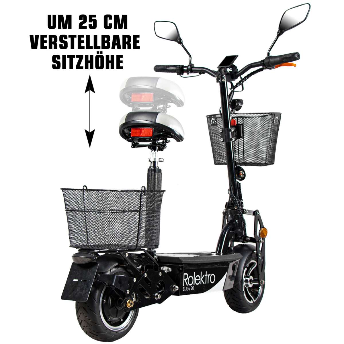 Elektroroller Elektroscooter mit Sitz Camping 20 Rolektro EJoy 20LI Elektroroller 45Kmh Elektroroller Elektroscooter mit Sitz Camping 20 Rolektro EJoy 20LI Elektroroller 45Kmh