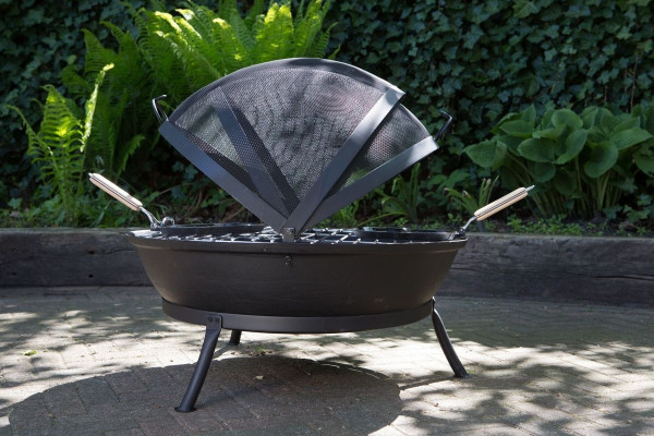 Globe-fire Feuerschale / Rundgrill Fuoco Ø 75 cm Guss schwarz