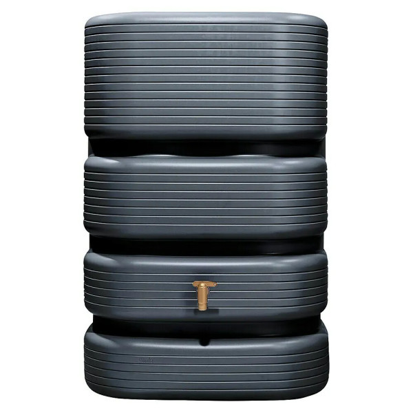 4Rain QUADRO Wandtank 500 L, Graphite Grey inkl. Aqua-Quick