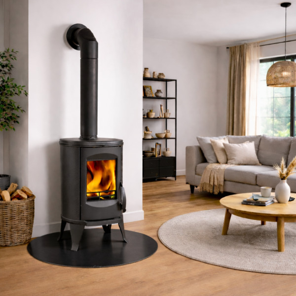 Kaminofen Globe-fire Sirius raumluftunabhängig Guss schwarz 6 kW
