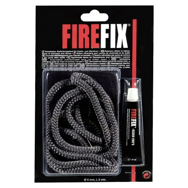 Ofendichtschnur 8 mm x 2 m aus Keramikfaser inkl. Spezialkleber