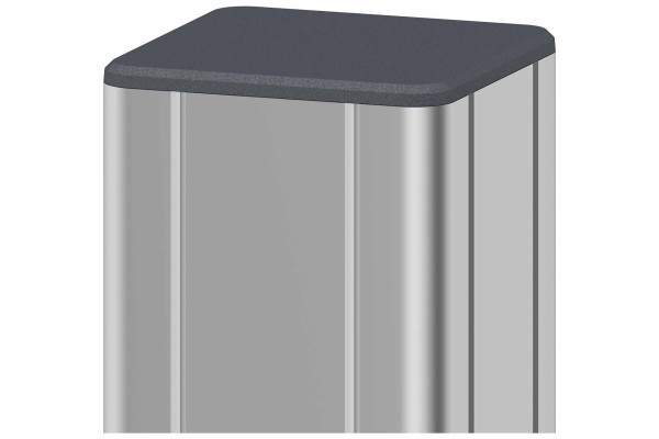 BASIC ALU-Pfosten Silber 7 x 7 x 295 cm zum Einbetonieren