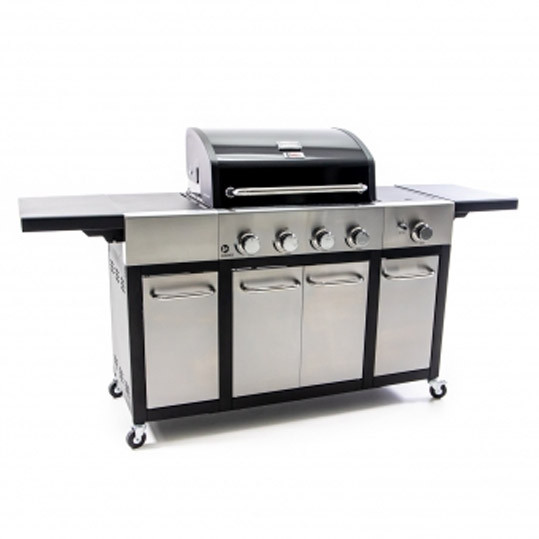 Freiluftküche Gasgrill / Grillküche Rhön 4 Brenner und Seitenbrenner