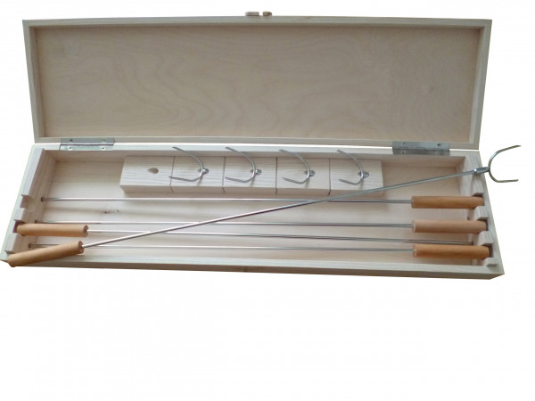 Grillspieß-Set Lienbacher Edelstahl Länge 89cm 5 Stück