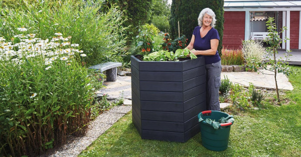 Ergo Hochbeet System Kunststoff Ø110cm 6 Paneelen