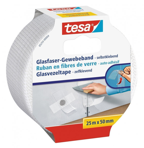 tesa® Glasfaser Gewebeband 25 m x 50 mm
