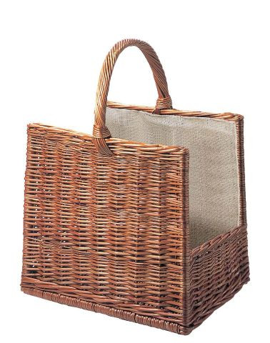 Weidenkorb / Holzkorb / Kaminholzkorb Lienbacher 55x29x56cm Jute