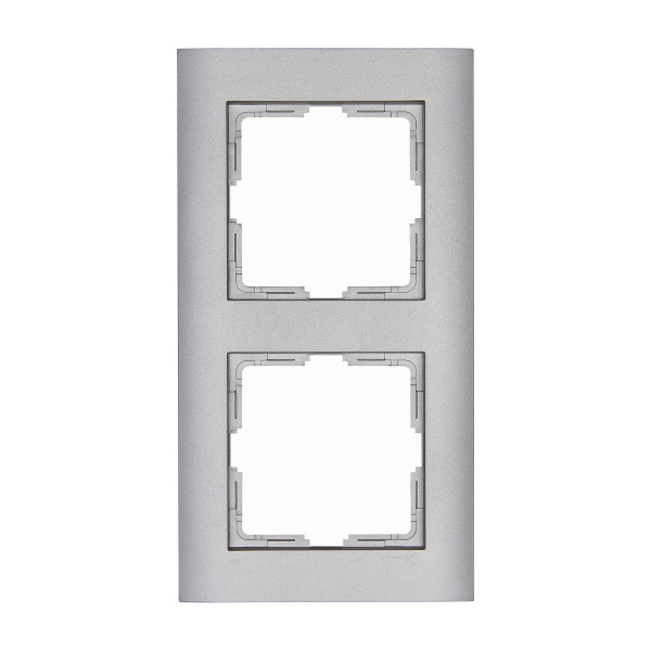 ATHENIS IP44 – 2-fach Abdeckrahmen stahl