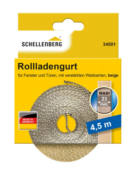 Schellenberg Rollladengurt 23mm Maxi 4,5m beige 34501