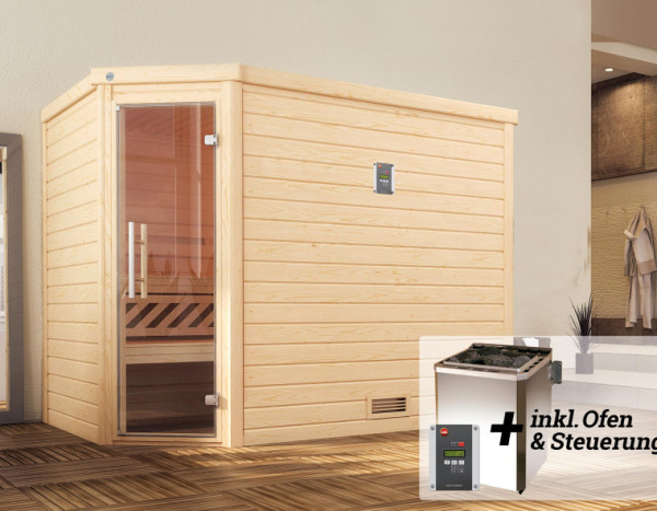Weka Sauna TURKU Eck 7,5 kW BioS GT Gr.3