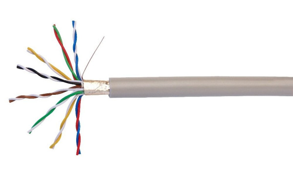 Fernmelde-Installationskabel I-Y(St)Y 4×2×0,6 mm grau, Meterware