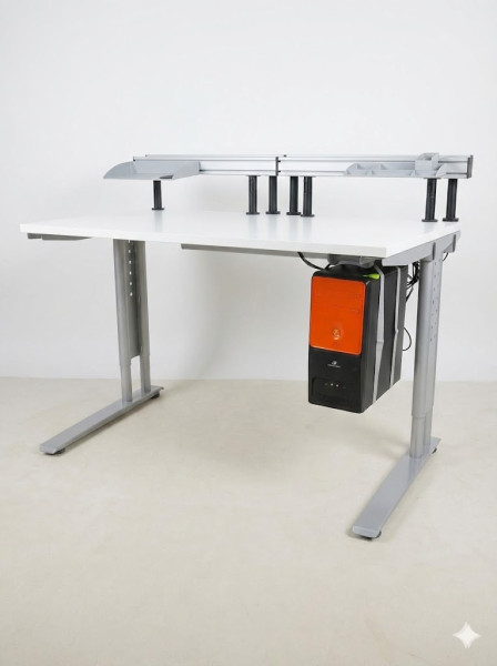 Bürotischgestelle / Schreibtisch-Untergestelle silbergrau