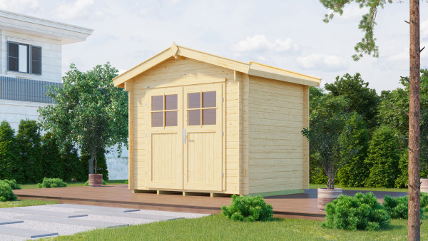 Weka Gartenhaus Premium28DT Gr. 1 natur 300x230cm
