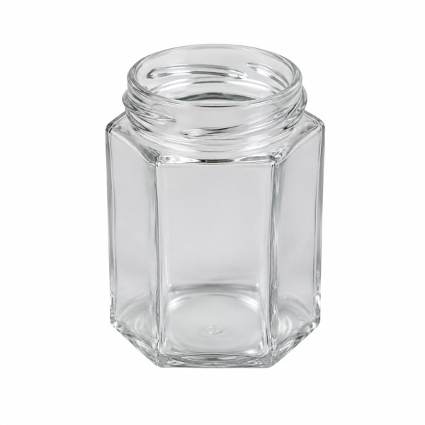Einmachglas / Marmeladenglas 6-eckig ohne Deckel 290 ml