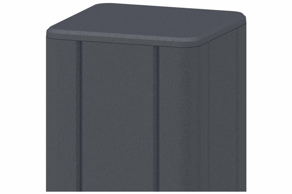BASIC ALU-Pfosten Anthrazit 7 x 7 x 295 cm zum Einbetonieren