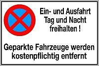 Symbol Ein- und AusfahrtAluminium geprägt