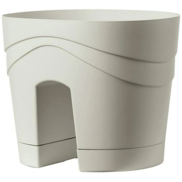 Pflanztopf BALCONY SAMBA 30cm Perlweiss